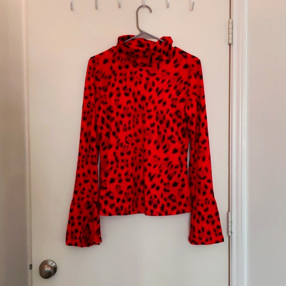 Long Sleeve Animal Print Shirt